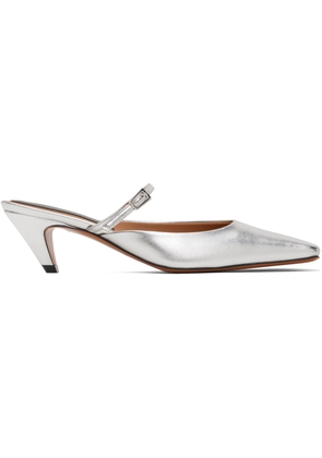 Stella McCartney Silver Stella Spur Kitten Heels