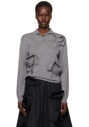 Moschino Gray Multi Collars Polo