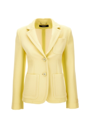 Versace Bonded Scuba Wool-Blend Blazer - Moda Operandi