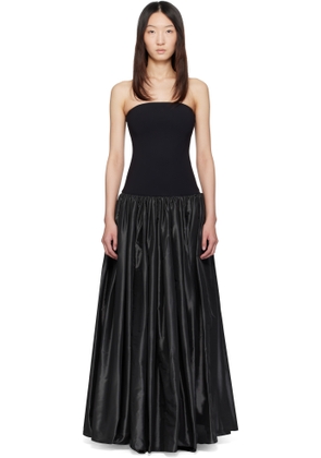 Coperni Black Bustier Princess Maxi Dress