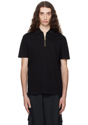 Versace Black Medusa Zip Polo