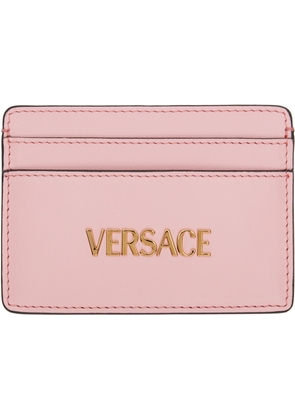 Versace Pink 'Versace' Tag Card Holder