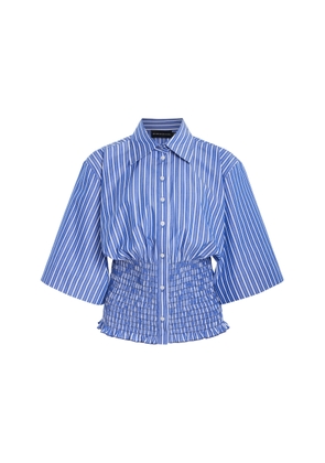 Brandon Maxwell The Harte Smocked Pima Cotton Shirt - Moda Operandi