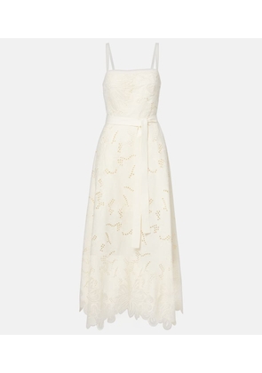 Elie Saab Embroidered broderie anglaise maxi dress
