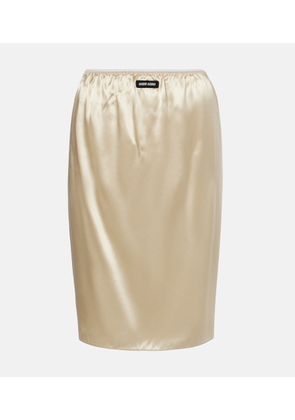 Miu Miu Satin midi skirt