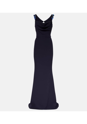 Safiyaa Melina embellished crepe gown