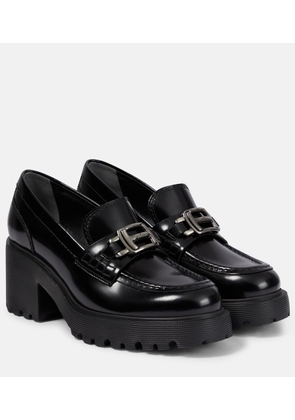 Hogan H649 leather loafer pumps