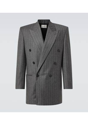 Saint Laurent Pinstripe wool and cashmere blazer