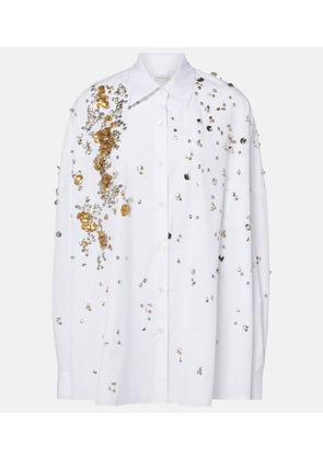 Dries Van Noten Embellished cotton poplin shirt