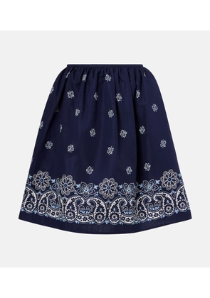 Miu Miu Bandana cotton and linen miniskirt