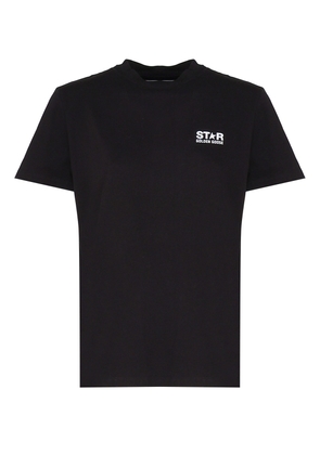 Golden Goose Black T-shirt With White Logo