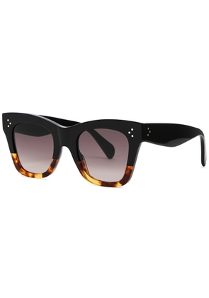 Celine - Square-frame Sunglasses Graduated Grey Lenses, Tortoiseshell Frame Trim, 100% UV Protection - Brown