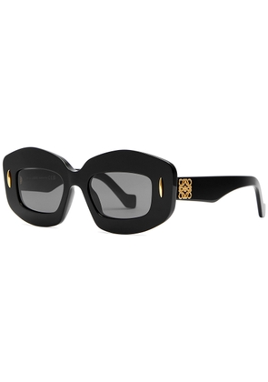 Loewe - Oversized Oval-frame Sunglasses, Black, Oval Sunglasses Designer, 100% UV Protection