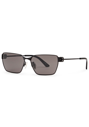 Balenciaga Rectangle-frame Sunglasses - Black - One Size