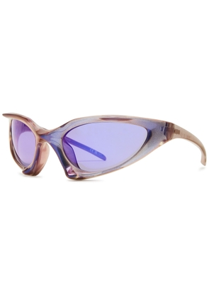Balenciaga Mask Wrap-around Sunglasses - Purple Other - One Size