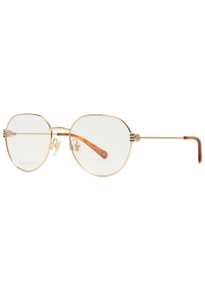 Gucci Round-frame Optical Glasses - Gold - One Size