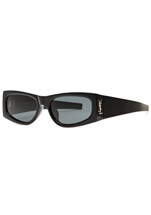 Saint Laurent Rectangle-frame Women's Designer Sunglasses - Black - One Size