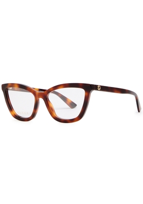 Gucci Cat-eye Optical Glasses - Brown Havana - One Size