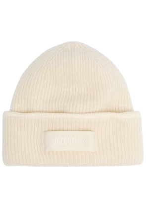 Jacquemus Le Bonnet Gros Grain Alpaca-blend Beanie - Off White - One Size