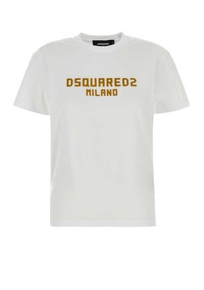 Dsquared2 White Cotton T-shirt