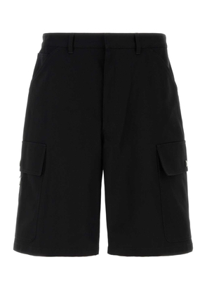 Prada Black Drill Bermuda Shorts