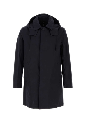 Mackintosh Navy Blue Cotton Cambridge Raincoat