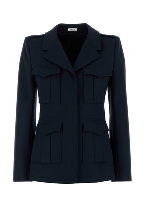 Alexander McQueen Navy Blue Wool Blazer