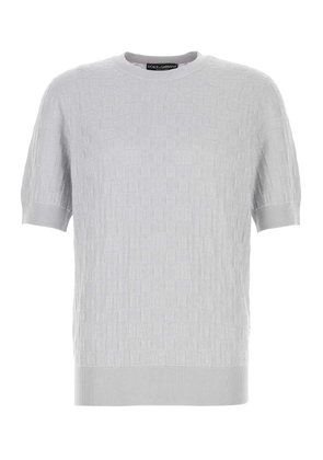 Dolce & Gabbana Light Grey Silk Sweater