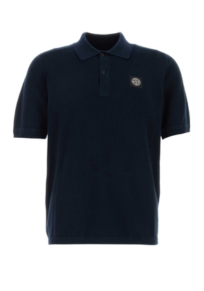 Stone Island Navy Blue Cotton Polo Shirt