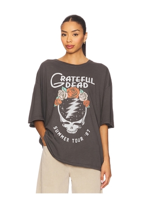 Junk Food Grateful Dead Oversized Tee in Grey. Size L/XL. Also in S/M.
