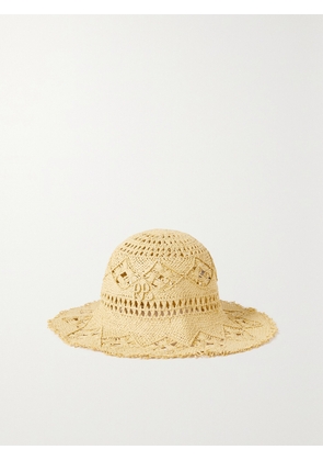 Ruslan Baginskiy - Embellished Fringed Straw Sunhat - Green - One size