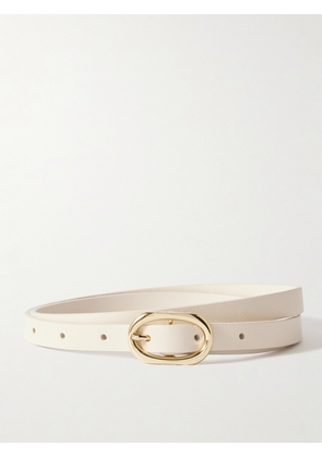 Anine Bing - Mini Signature Link Leather Belt - Ivory - XS/S,M/L