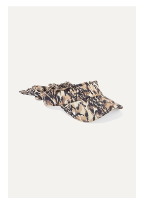 Zimmermann - Leopard-print Cotton-poplin Visor - Animal print - One size