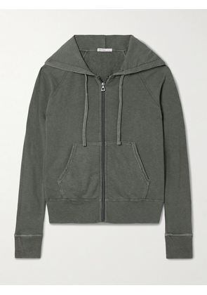 James Perse - Vintage French Cotton-terry Hoodie - Green - 0,1,2,3,4