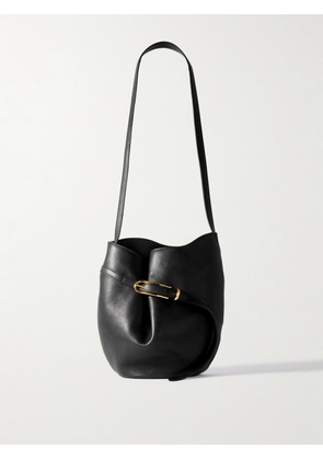 Liffner - Buckled Leather Bucket Bag - Black - One size