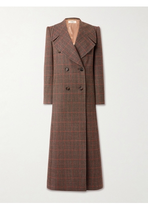 Chloé - Double-breasted Checked Wool Coat - Brown - FR 34,FR 36,FR 38,FR 40,FR 42