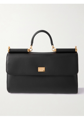 Dolce & Gabbana - Sicily Leather Shoulder Bag - Black - One size
