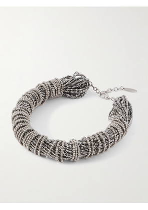Brunello Cucinelli - Beaded Silver Necklace - One size