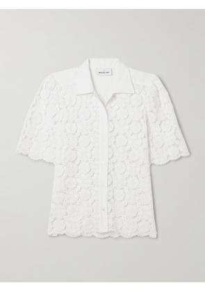 Miguelina - Petunia Linen-trimmed Guipure Lace Cotton Shirt - White - x small,small,medium,large