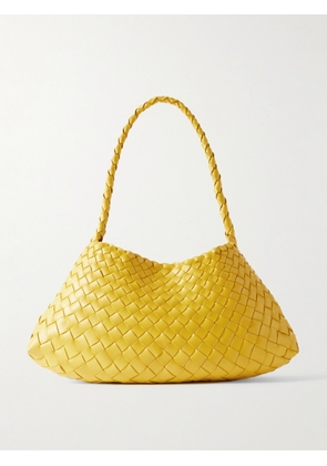 Dragon Diffusion - Rosanna Woven Leather Tote - Yellow - One size