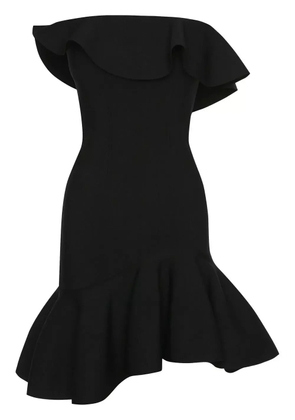 Alexander McQueen strapless ruffled minidress - Black