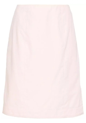 CHANEL Pre-Owned 1990s slub-texture midi skirt - Pink