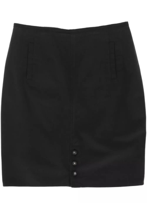 CHANEL Pre-Owned 1980s cotton skirt - Black