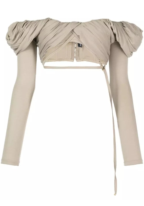 Jacquemus Le haut Spalla off-shoulder blouse - Neutrals