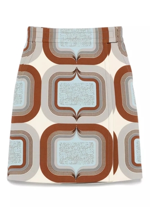 Miu Miu geometric-print mini skirt - Neutrals