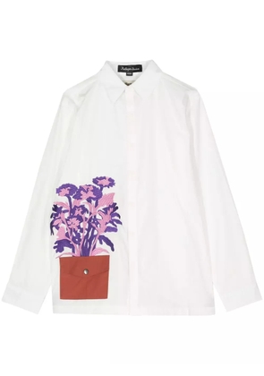 KidSuper Flower Pot embroidered shirt - White