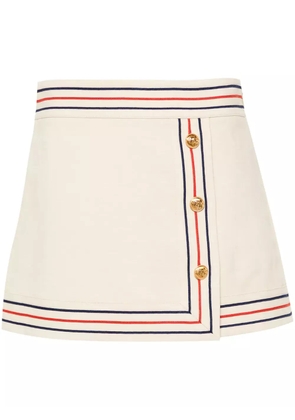 Gucci striped-border mini skirt - Neutrals