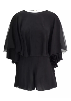 Saint Laurent silk playsuit - Black