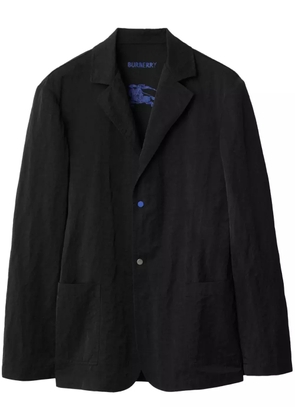 Burberry single-breasted crinkled blazer - Black
