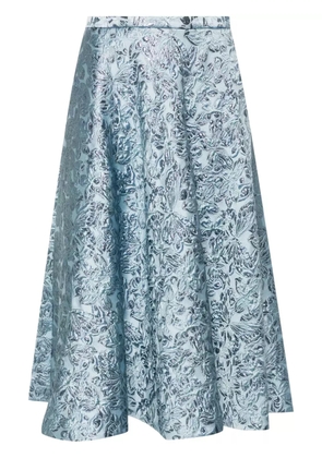 Gucci jacquard-pattern midi skirt - Blue